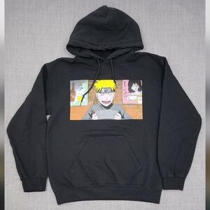Naruto Shippuden Ichiraku Ramen Shop Anime Black Graphic Hoodie 2007 SMALL
